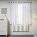 White Curtains for Bedroom 63 in Long Double Layer Curtains - Soft