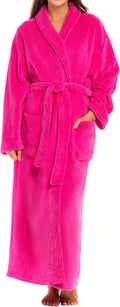 Women's Plush Fleece Robe, Long Plus Size - Thick, Warm & Soft