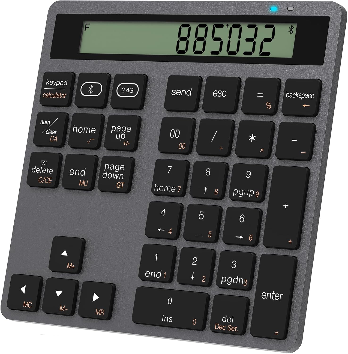 Bluetooth Number Pad with Display Calculator for Easy Data Entry