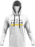 Fishing Shirts for Men UPF50 Hooded Long Sleeve with Gaiter - Sun are