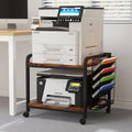 EasyCom 24in x 20in Large Printer Stand with File Holder - Adjustable