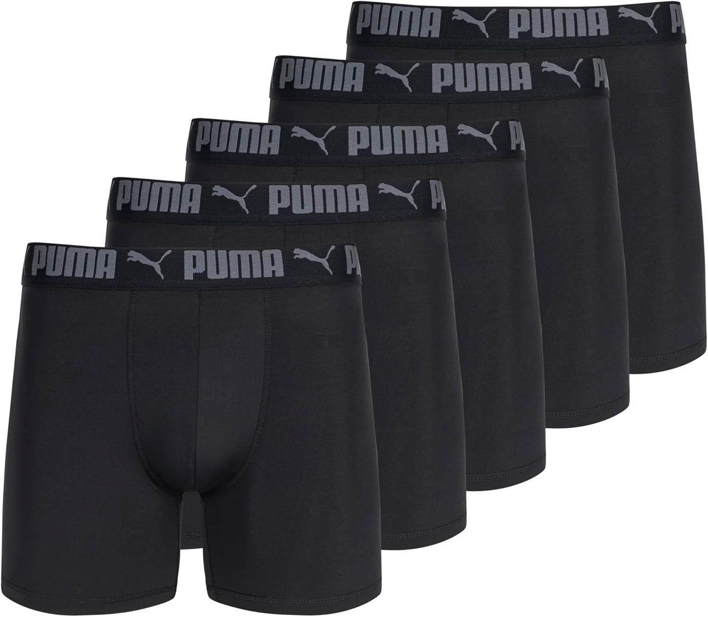 PUMA Men's 5 Pack Performance Boxer Briefs for Ultimate Comfort
