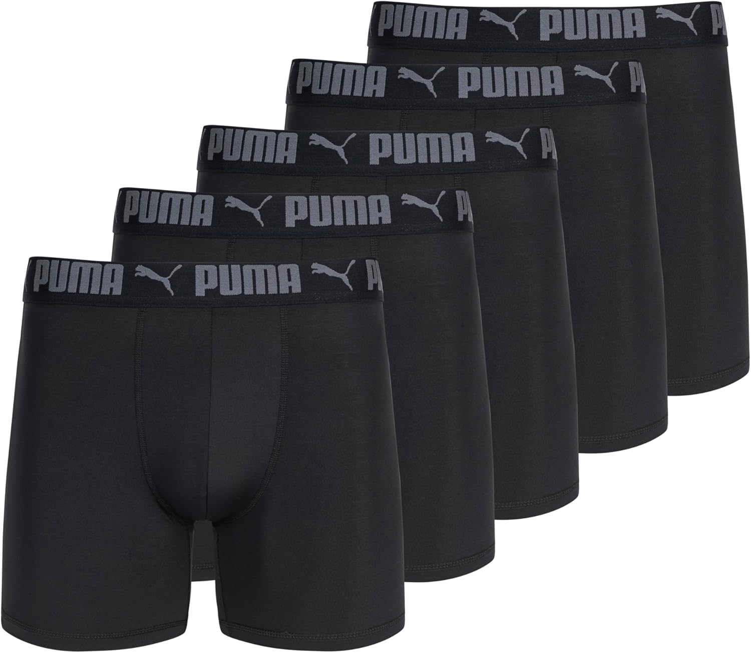 PUMA Men's 5 Pack Performance Boxer Briefs for Ultimate Comfort