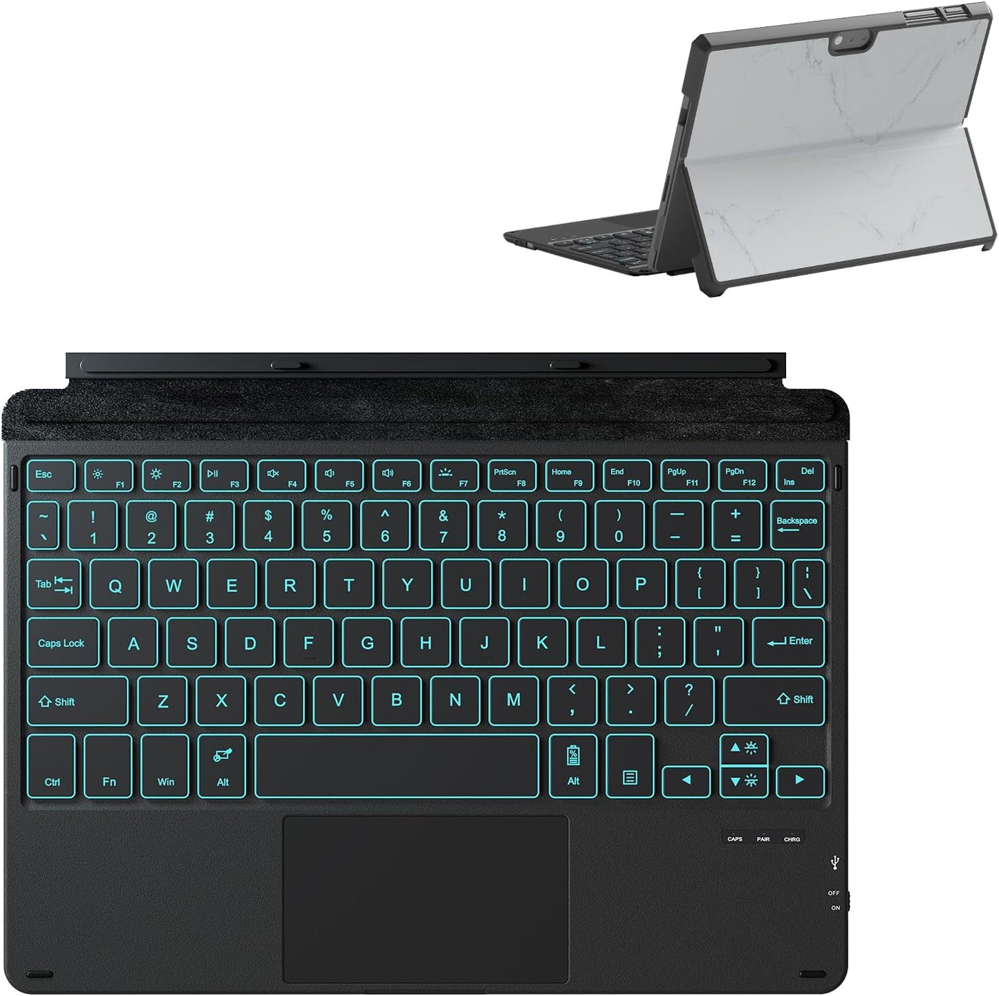 Keyboard Case for Surface Go with 7 Color Backlight and Trackpad