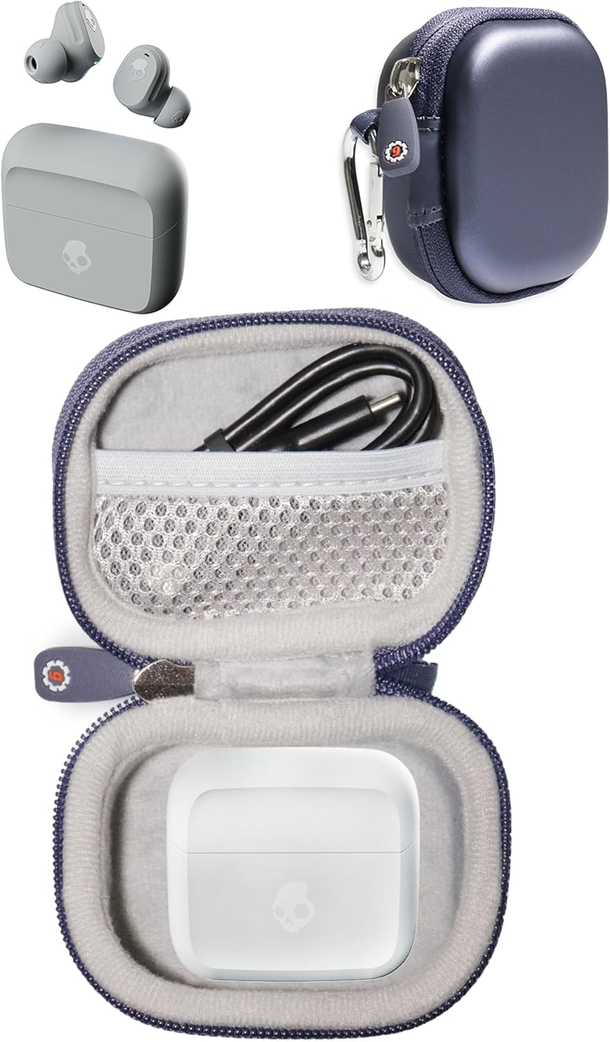GETGEAR Blue Earbuds Case for Skullcandy Mod