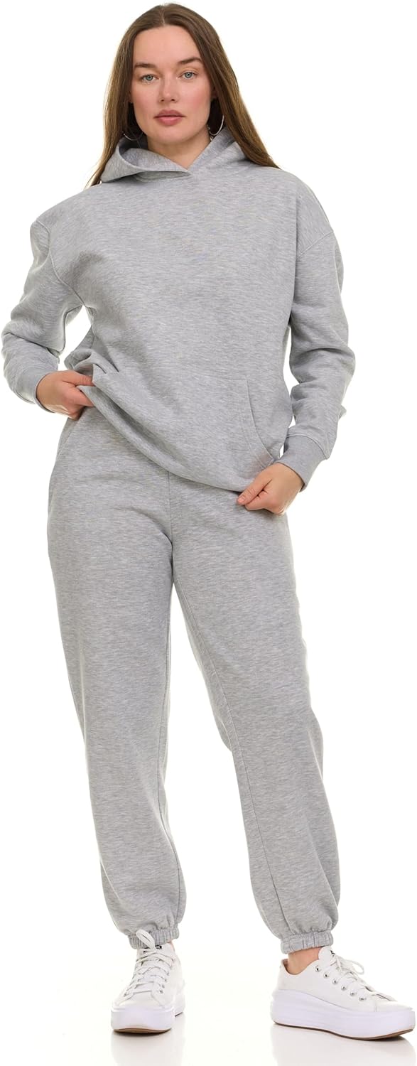 Cozy Sweat Set for Women: Fleece Matching 2 Piece Outfit