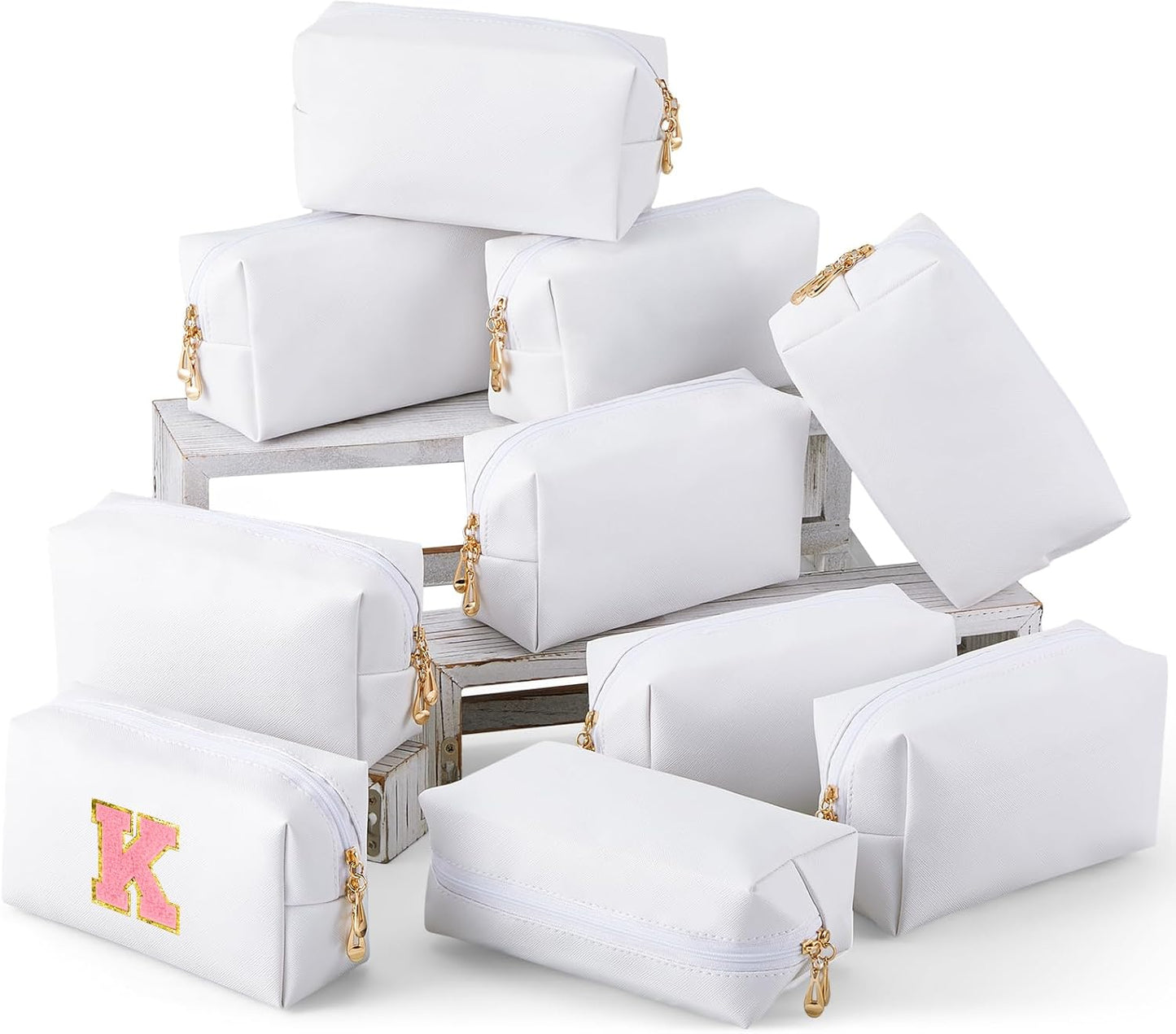 Kigeli 15 Pcs Aesthetic Makeup Bags for Travel and Storage