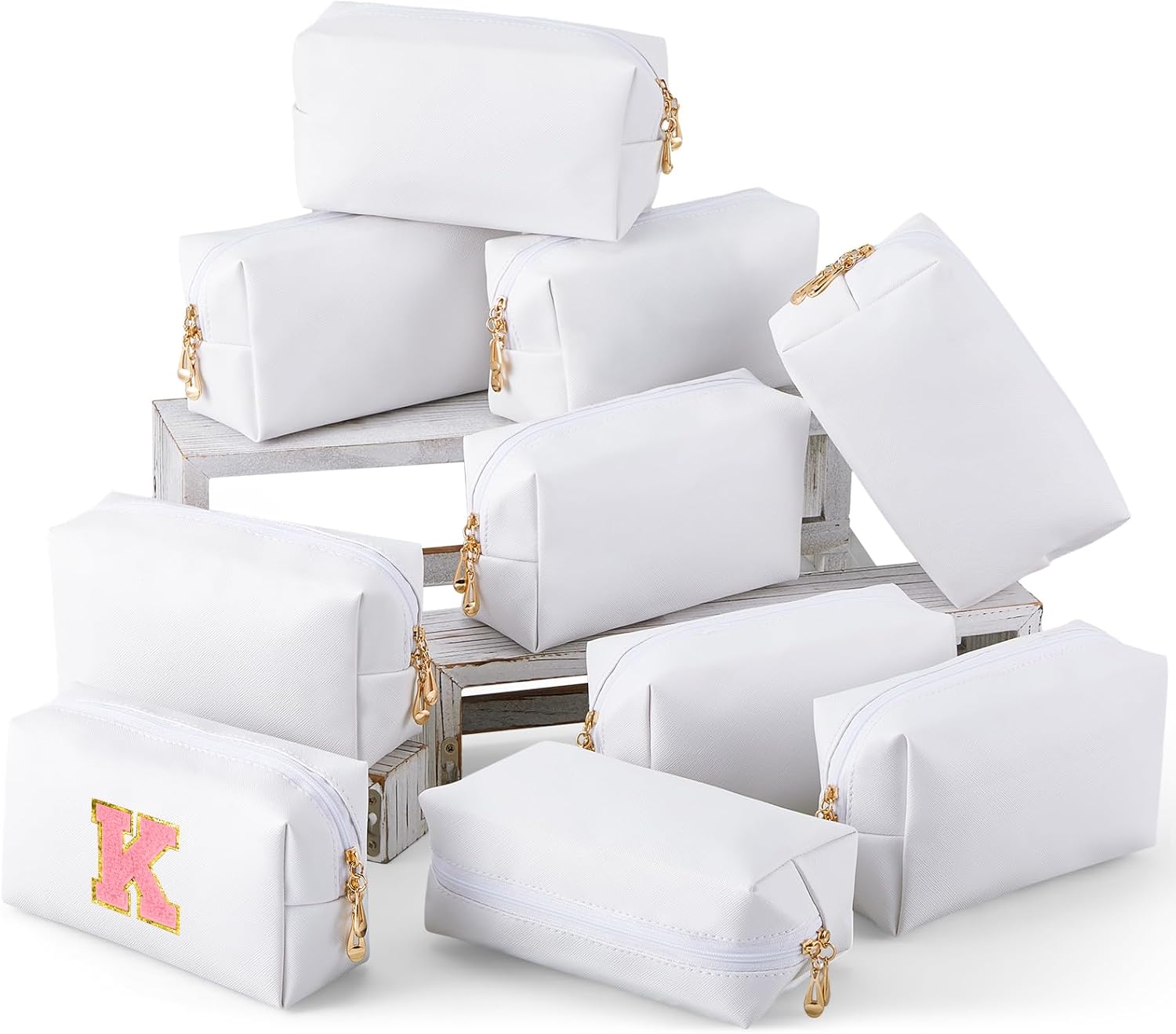 Kigeli 15 Pcs Aesthetic Makeup Bags for Travel and Storage
