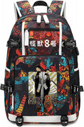 Anime Kaiju No. 8 Backpack Hibino Kafka Daypack with USB Port