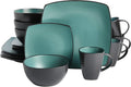 Gibson Elite Soho Lounge Square Reactive Glaze Stoneware Set - Service