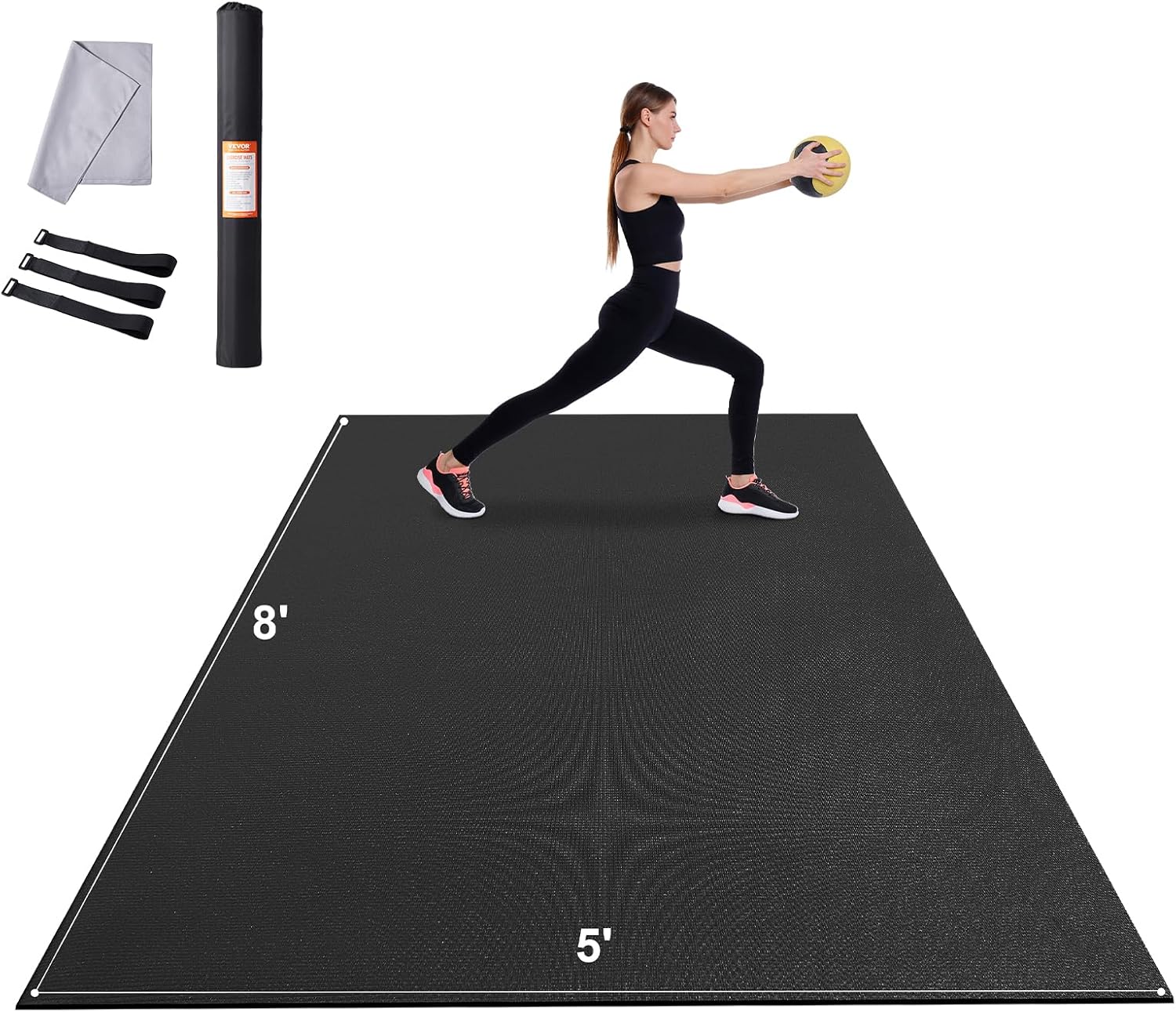 VEVOR Large Exercise Mat for Home Yoga and Fitness Workouts
