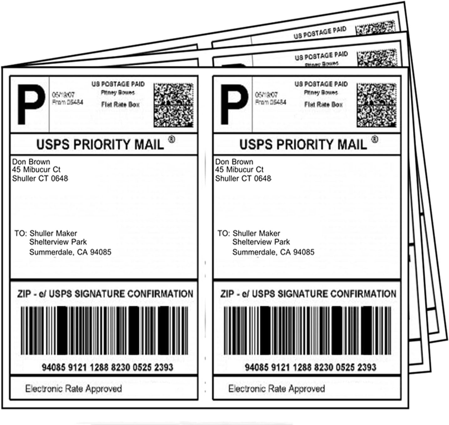 LabelMore Half Sheet Self Adhesive Shipping Labels for Easy Use