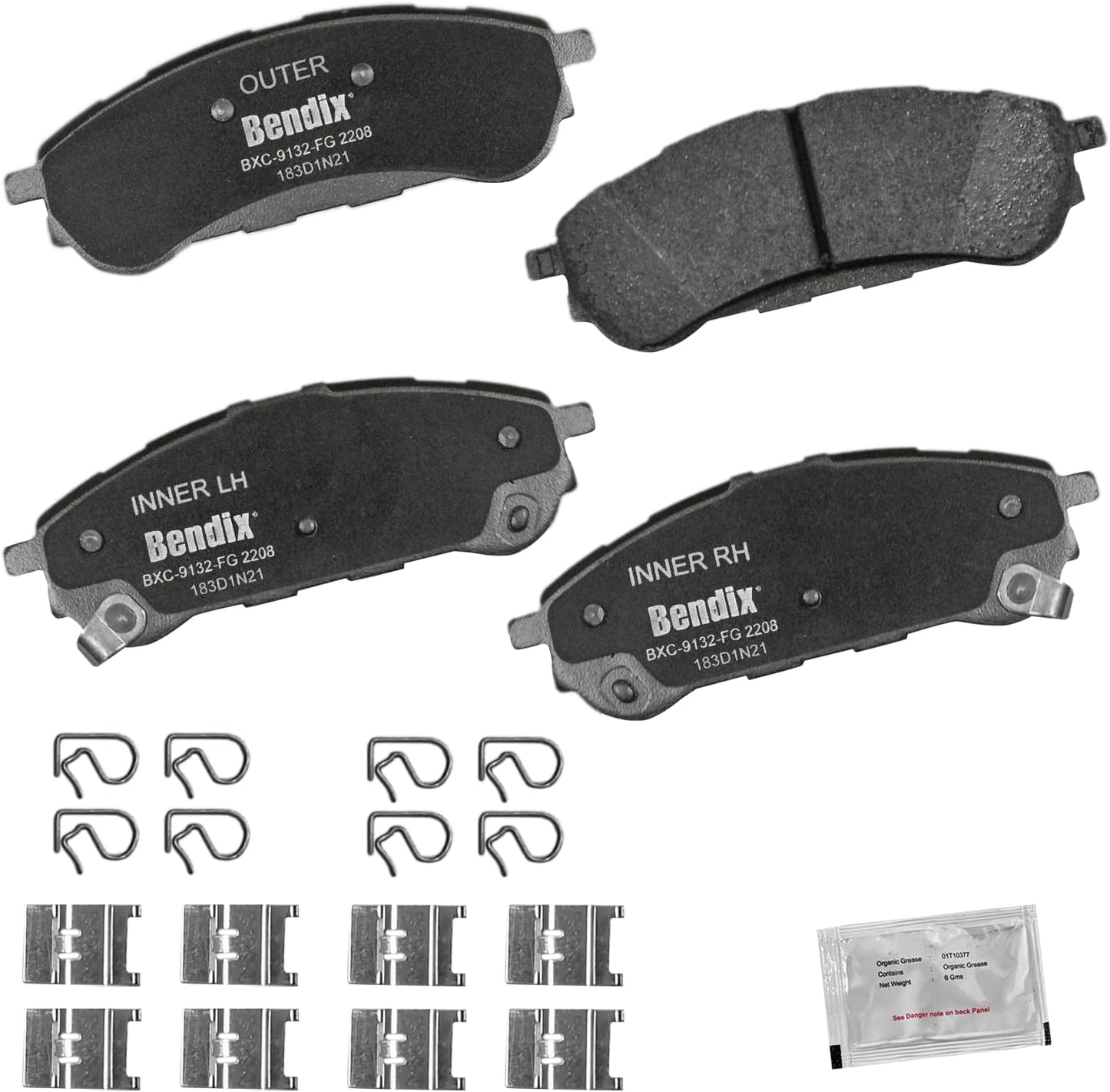 Bendix Priority1 CFC2208 Ceramic Rear Brake Pads for Ford Ranger