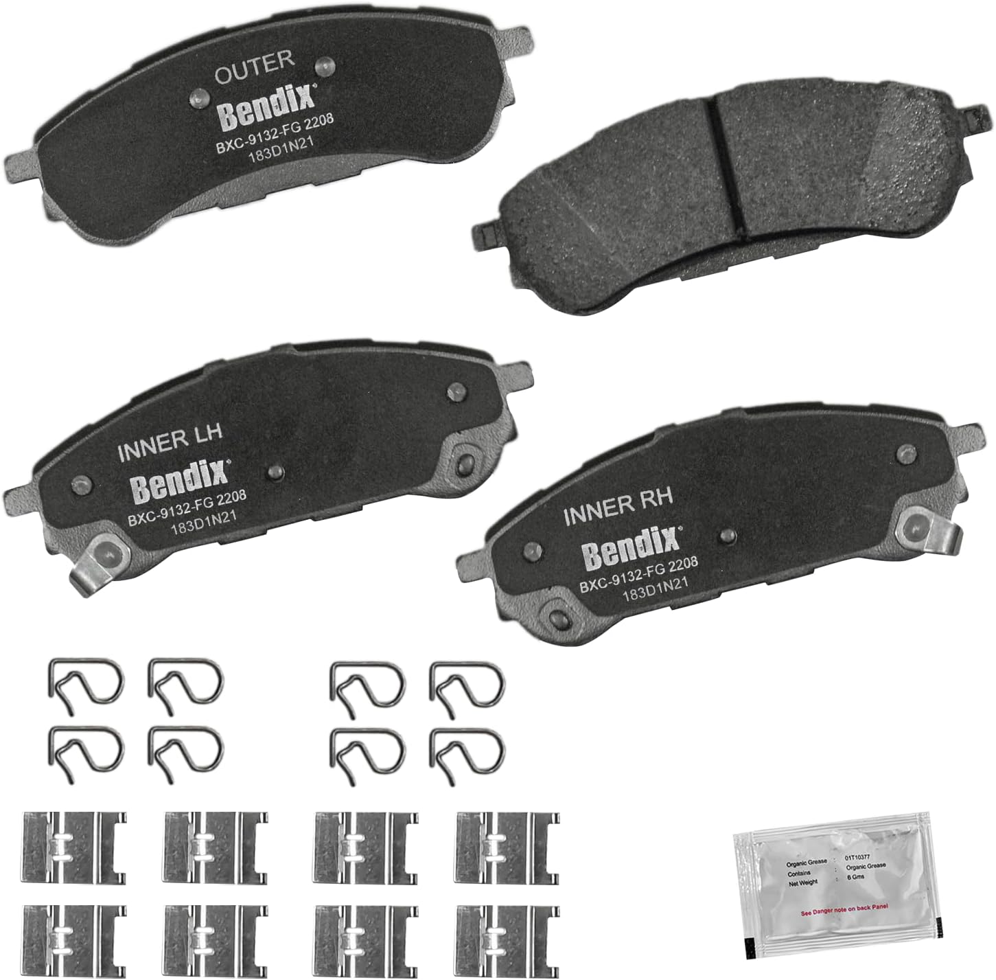 Bendix Priority1 CFC2208 Ceramic Rear Brake Pads for Ford Ranger