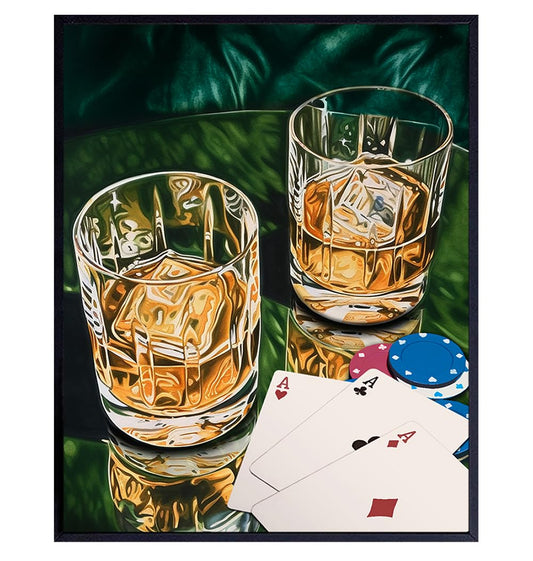 Vintage Poker Art for Stylish Man Caves