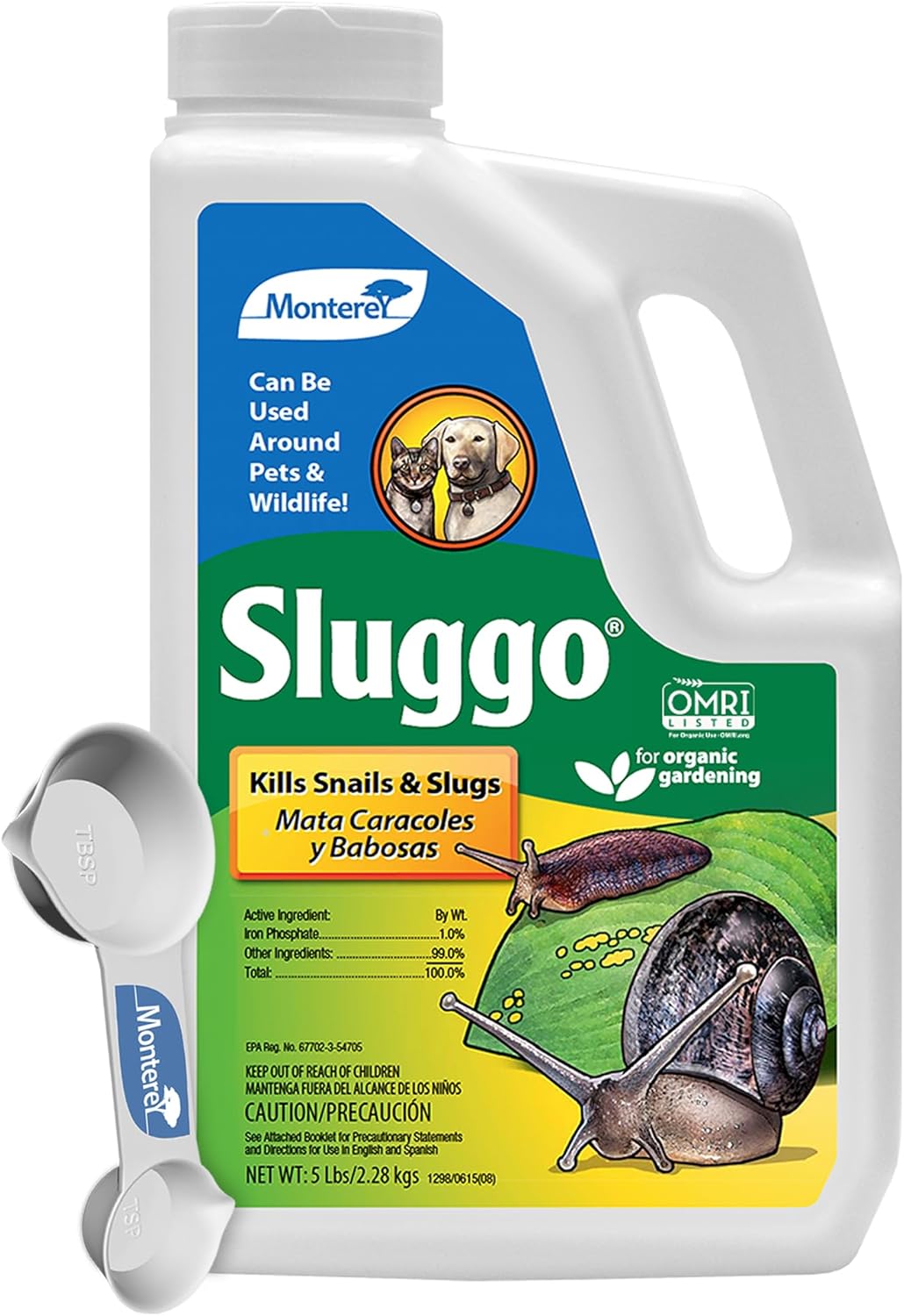 Monterey Sluggo Snail & Slug Killer for Organic Gardening