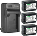 3-Pack 2150mAh Lithium-Ion Camera Batteries with AC Charger - Long Run