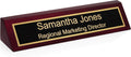 Custom Engraved Rosewood Desk Name Plate - Providence Engraving