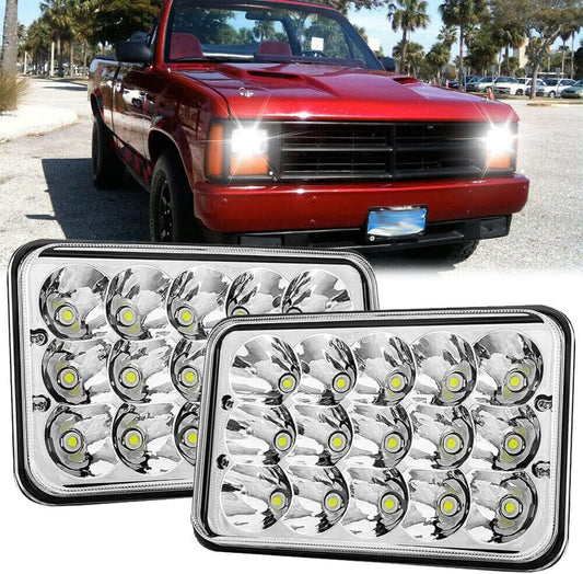 2PCS 4x6 LED Headlight for Chevy S10 Blazer and More