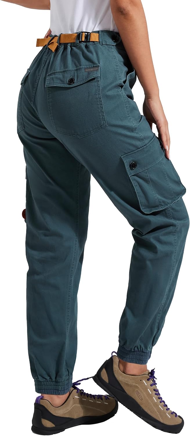 Pioneer Camp Women's Stretchy Cargo Pants for Hiking and Casual Wear