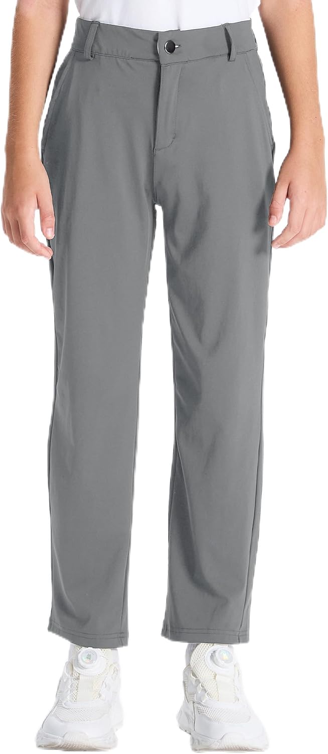DEVOROPA Youth Boys Golf Pants for School and Athletic Wear