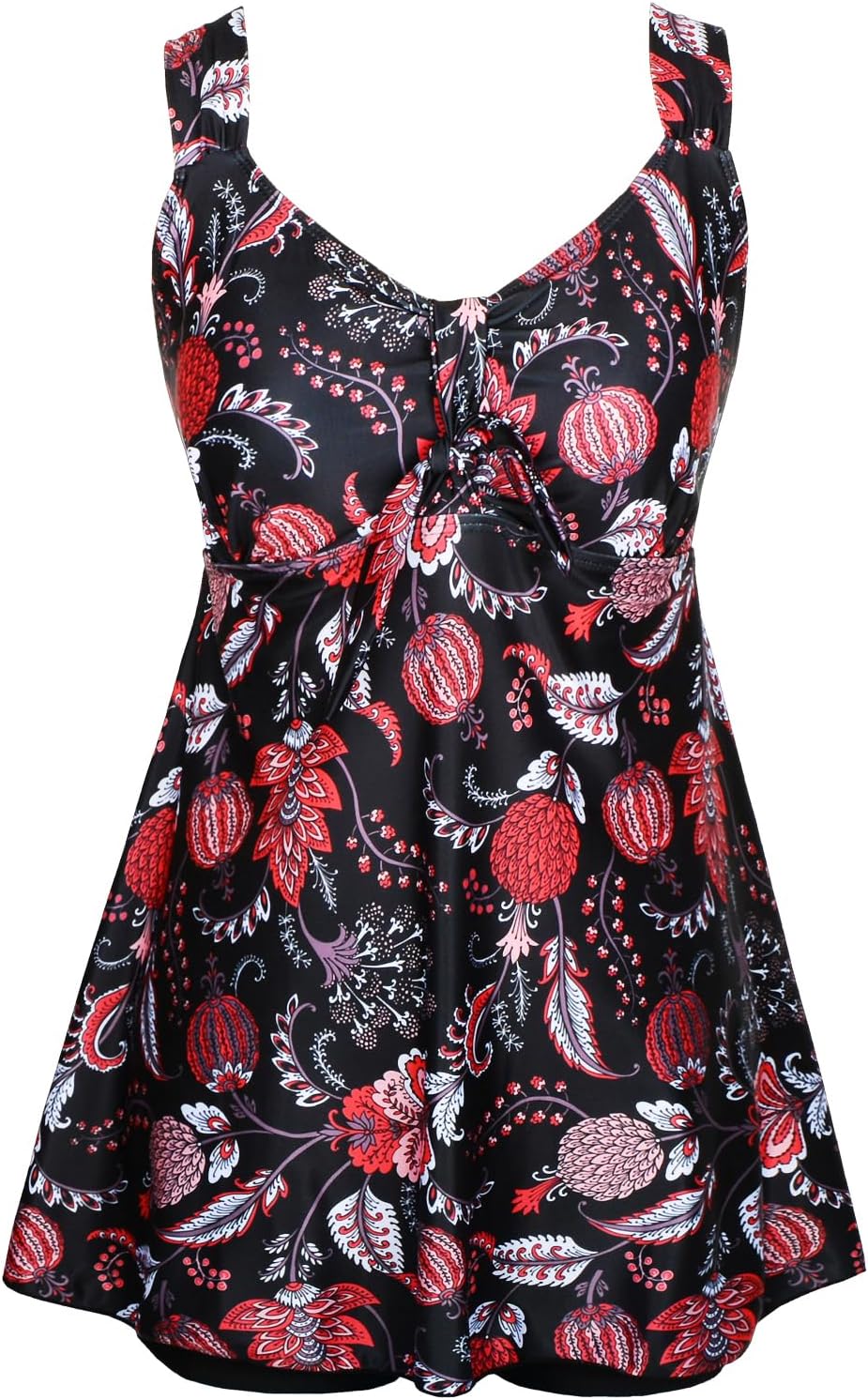 Plus Size Tankini Swimdress with Tummy Control for Women