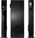 beFree Sound Bluetooth Powered Tower Speaker in Black - Slim Home