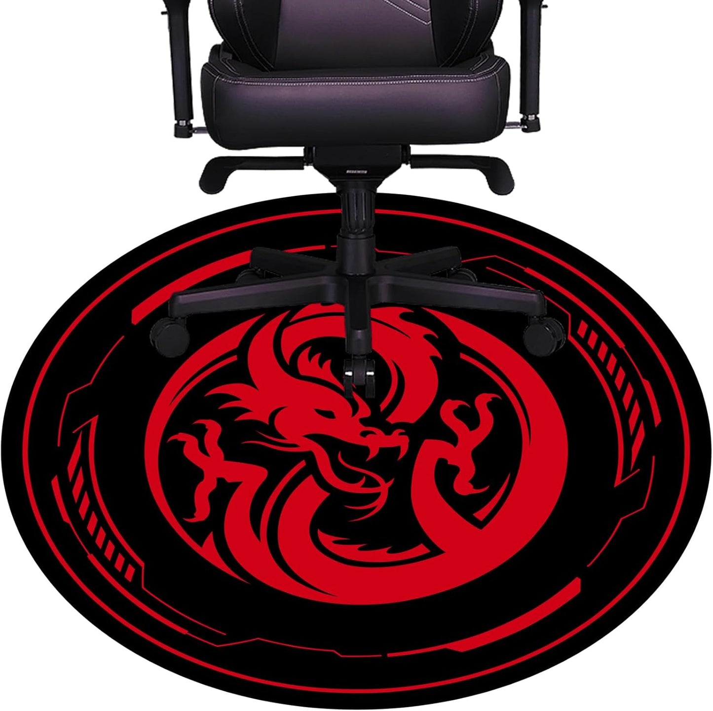 Protective 47 Round Gaming Chair Mat for Hardwood Floors