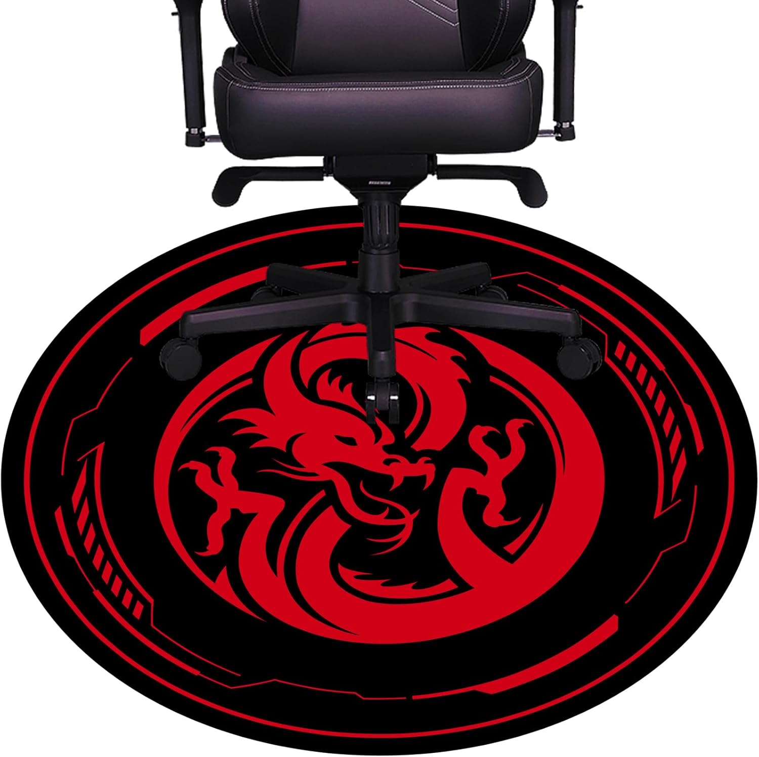 Protective 47 Round Gaming Chair Mat for Hardwood Floors
