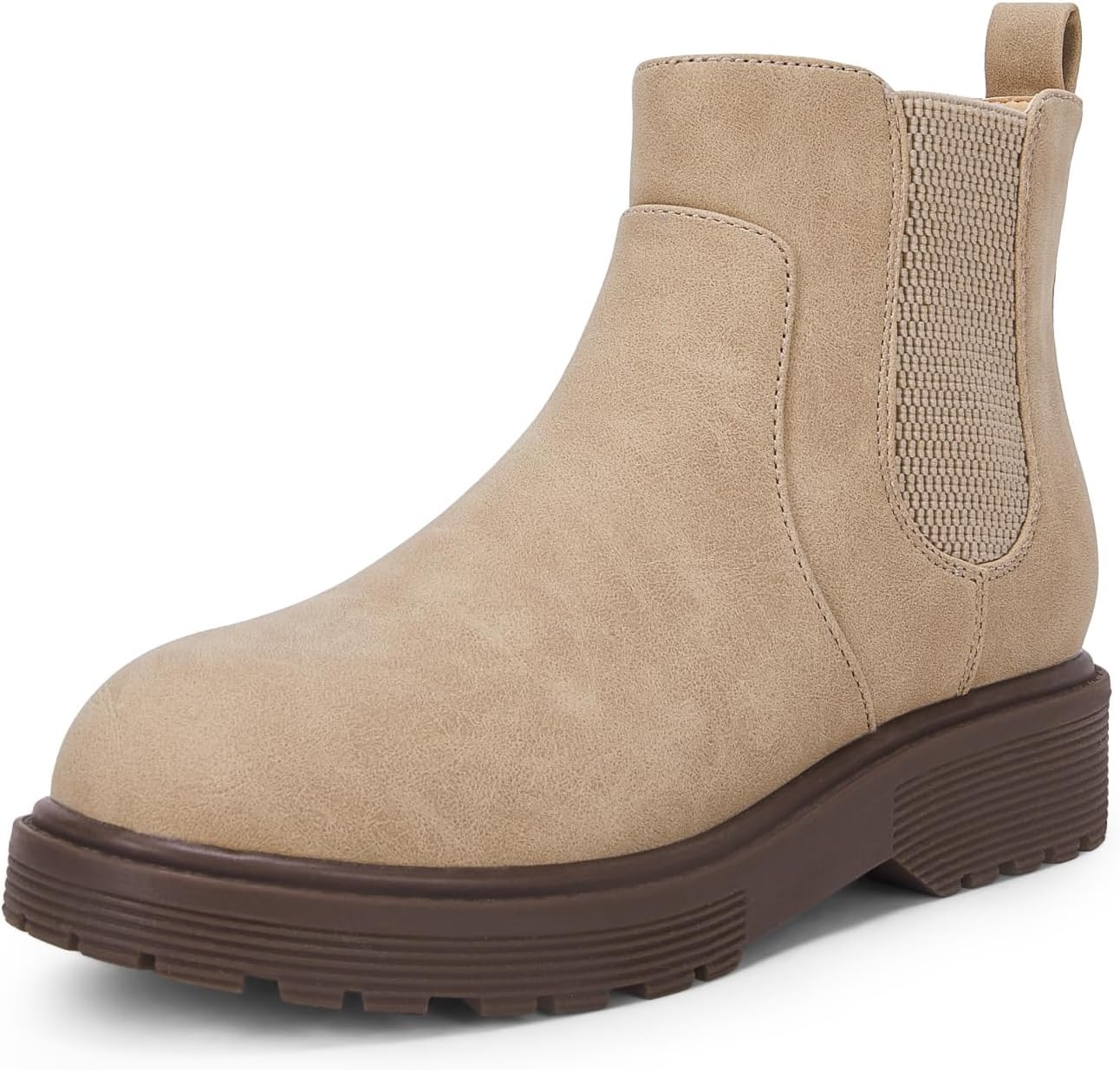 Coutgo Girls Kids Ankle Boots with Side Zip for Winter Fun
