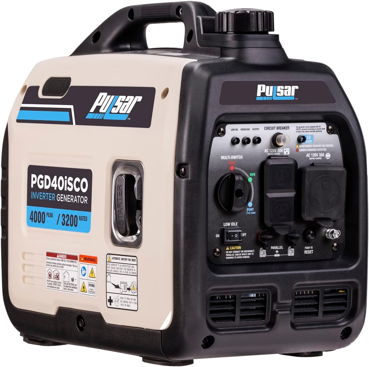 Pulsar PGD40ISCO Ultra Light Quiet 4000W Portable Generator