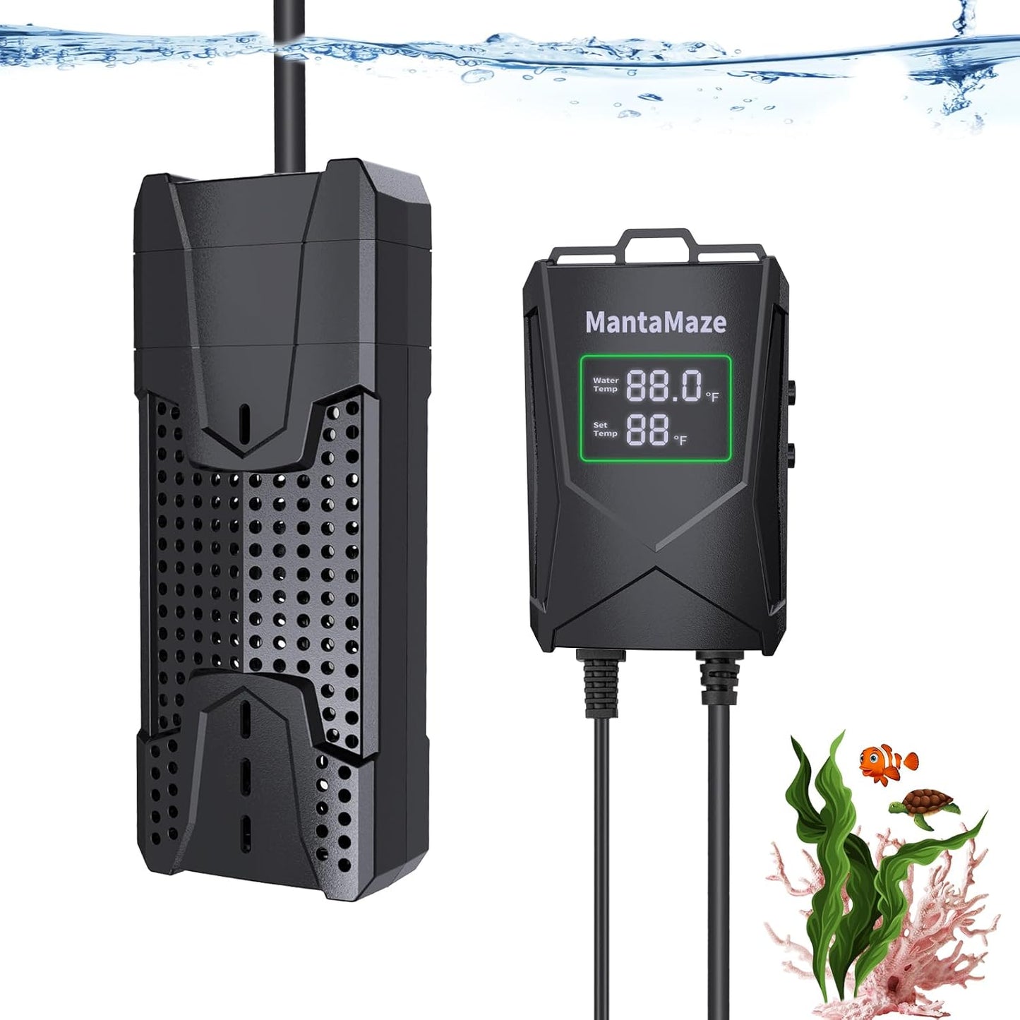 Aquarium Heater 300W 500W 800W 1000W for 20-300 Gal Tanks