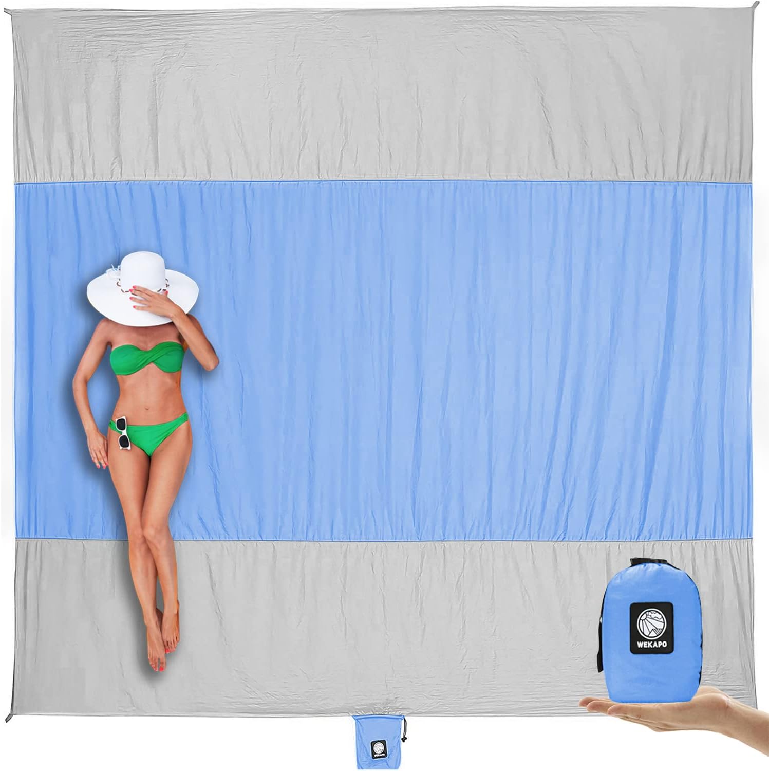 WEKAPO Beach Blanket Sandproof Waterproof Extra Large Mat