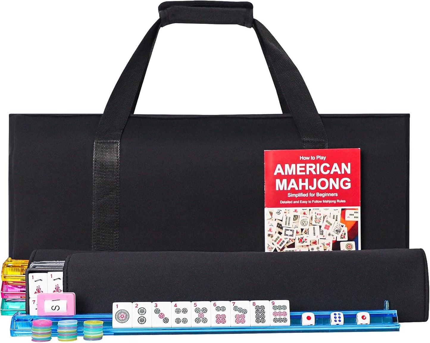 American Mahjong Game Set with Premium Tiles and Accessories