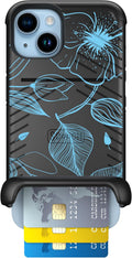 iPhone 14 Case with Card Holder - Hidden Wallet, Kickstand, Rugged
