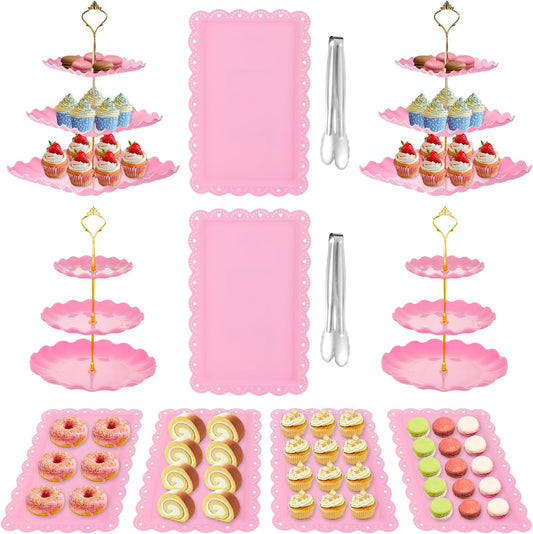 12 Pcs Cake Stand Set for Elegant Dessert Displays and Parties
