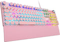 AULA F2088 Retro Typewriter Mechanical Keyboard with Blue Switches
