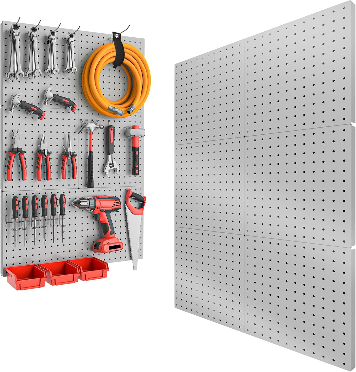 Heavy Duty Metal Pegboard Wall Organizer for Craft and Garage
