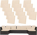14Pcs Stretch Patio Cushion Covers for Outdoor Sofa - Fits 20-27in