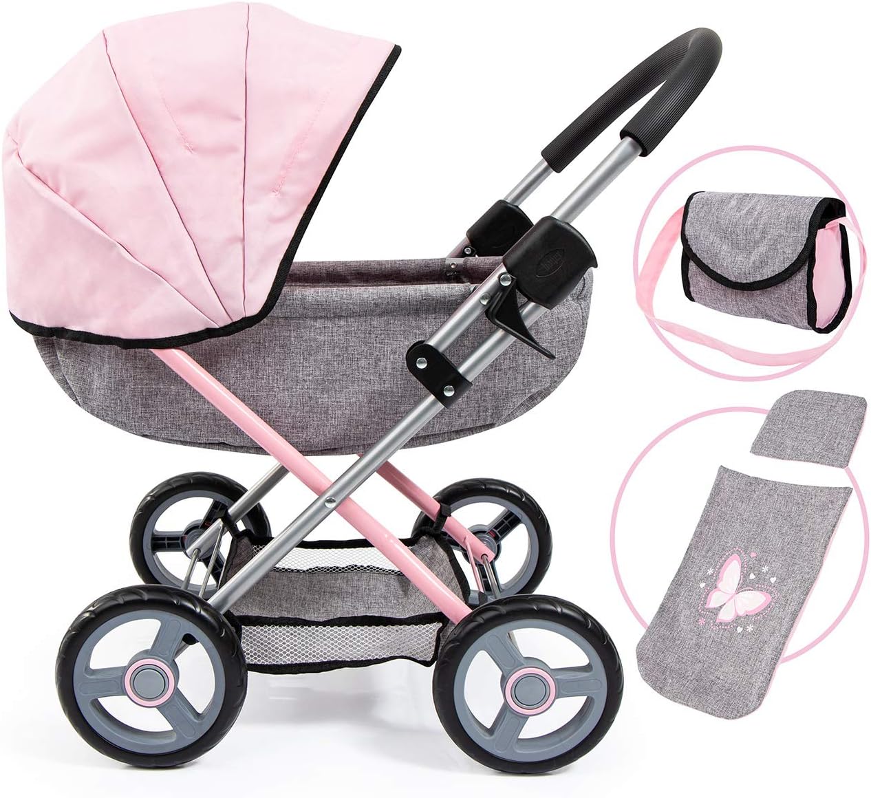 Bayer 4-in-1 Toy Baby Doll Pram Stroller Cosy Set for Kids