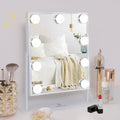 White Hollywood Vanity Mirror with Lights - Dimmable Smart Touch