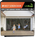 UnBugs Garage Screen Door for 2 Car Garage up to 16 ft Wide