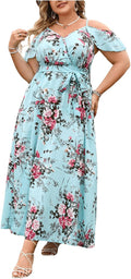 Floerns Women's Plus Size Cold Shoulder Long Dress Review