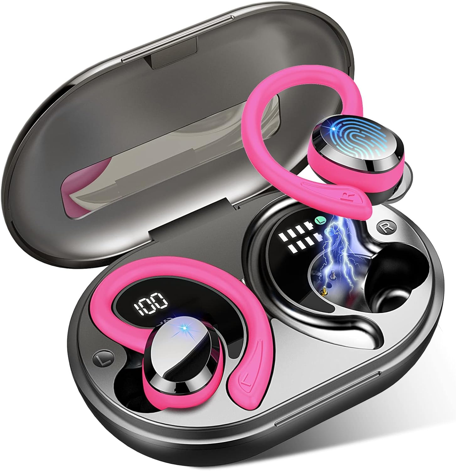 HiFi Stereo Wireless Earbuds: 48Hrs Noise Cancelling, IP7 Waterproof