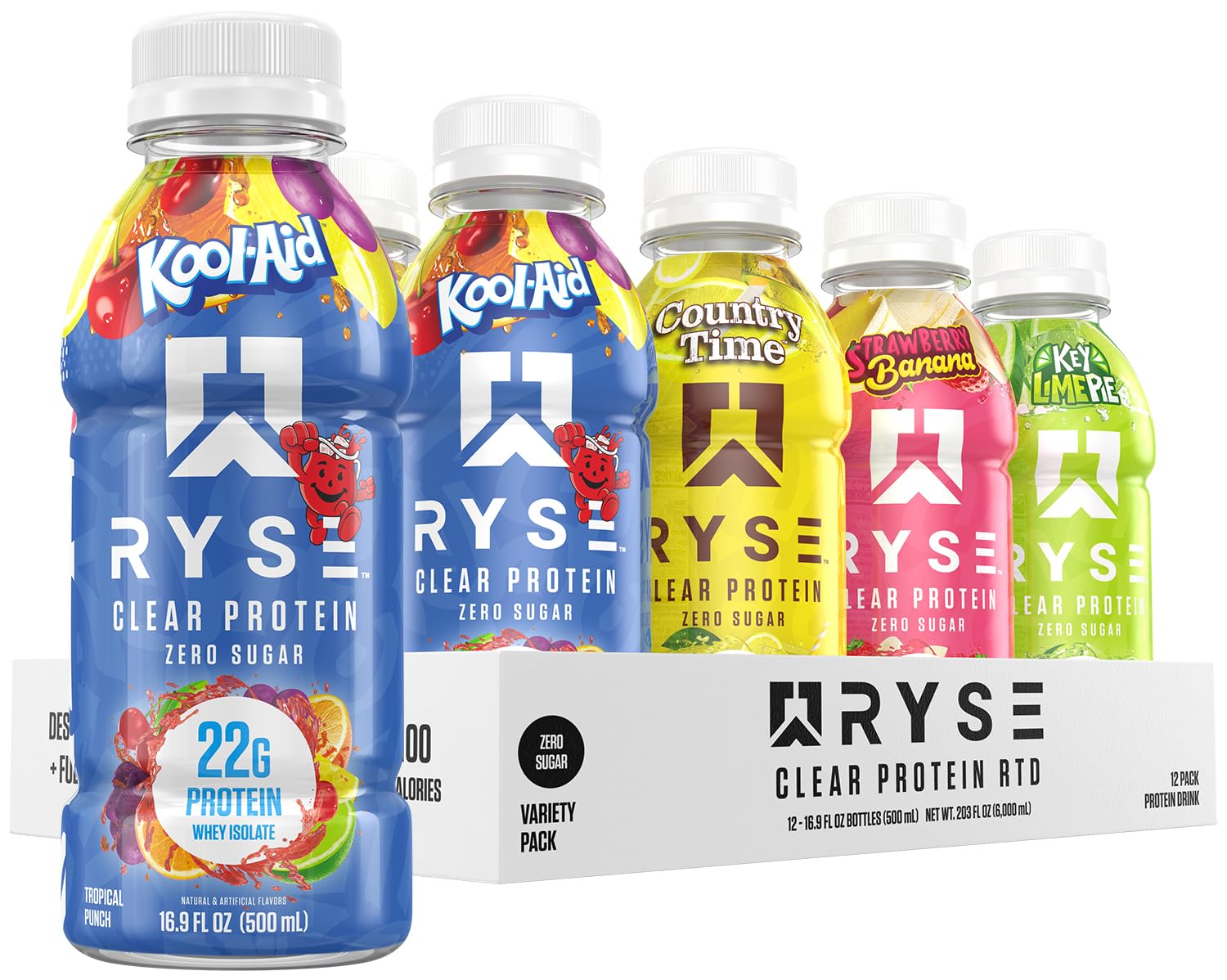 RYSE Clear Protein Drink Variety Pack - Refreshing Protein Shake