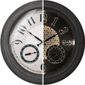 18 in Illuminated Outdoor Clock - Waterproof Vintage Wall Clock