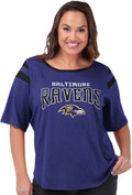G-III Sports Womens NFL Plus Size Linebacker T-Shirt - Flattering Fit