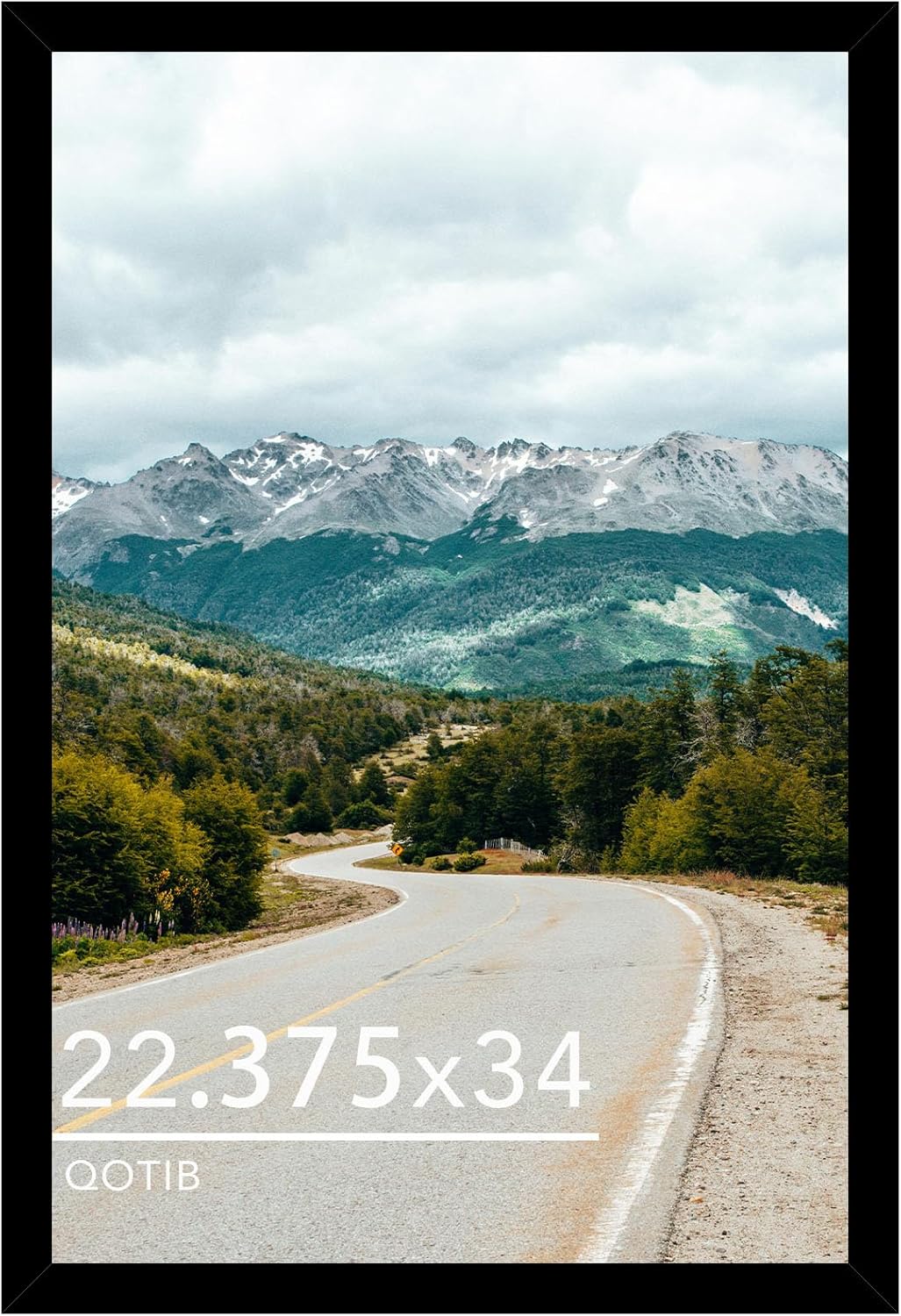 22.375x34 Black Picture Frame for Wall Hanging and Display