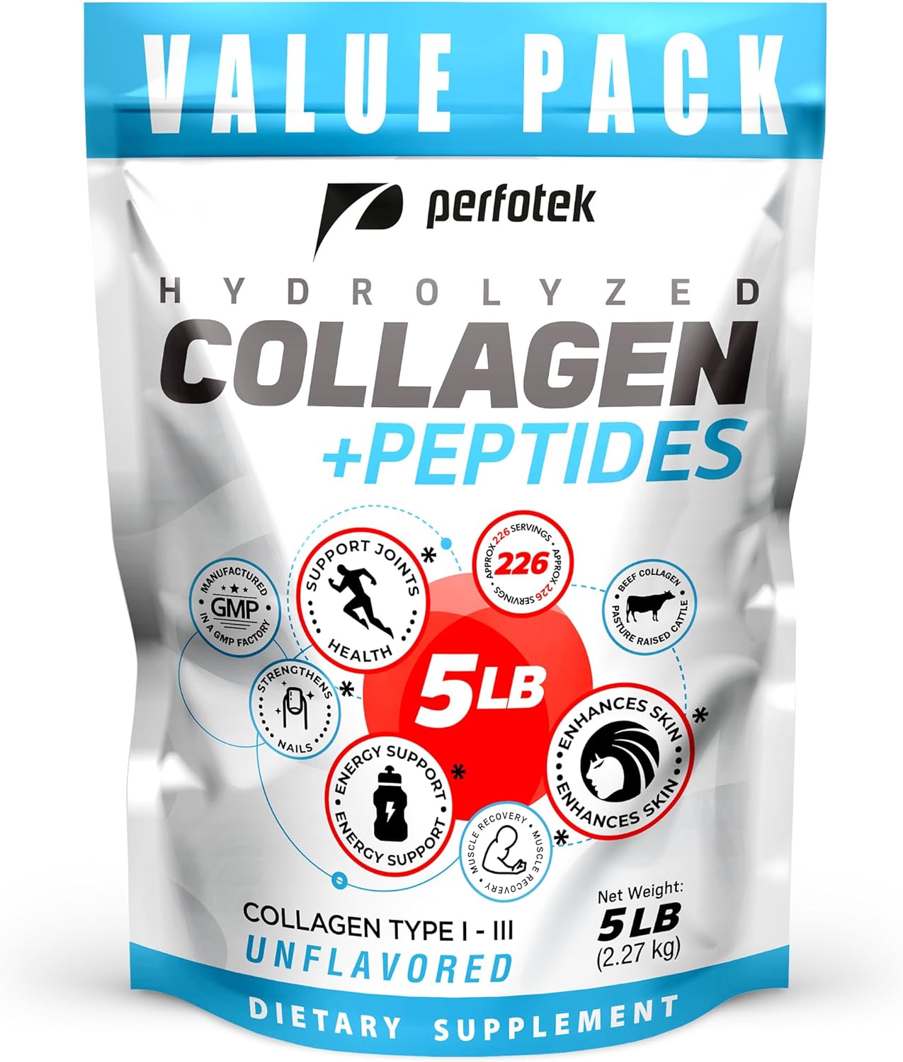 Collagen Powder for Women and Men - Unflavored Hydrolyzed Protein