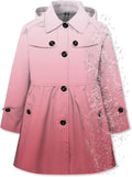 Girl's Rain Jacket Lightweight Hooded Trench Coat - Cute, Packable